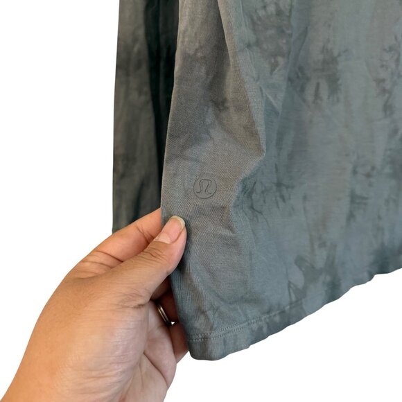 Lululemon Fundamental Long Sleeve Shirt New Tide Shibori Asphalt Gray Mens M - Picture 4 of 5